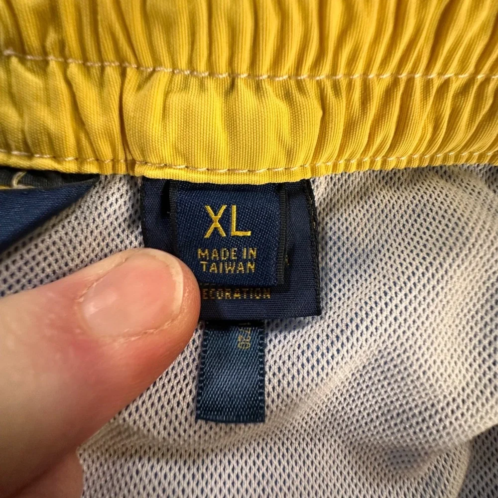 Polo Ralph Lauren Mens XL Swim Trunks Blue Cargo Pocket Board Shorts Pony Logo